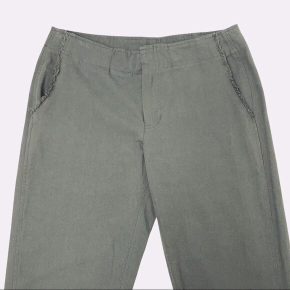 NWT Leo & Sage Olive Green Chino Crop Pants Fray 2 - Picture 8 of 13